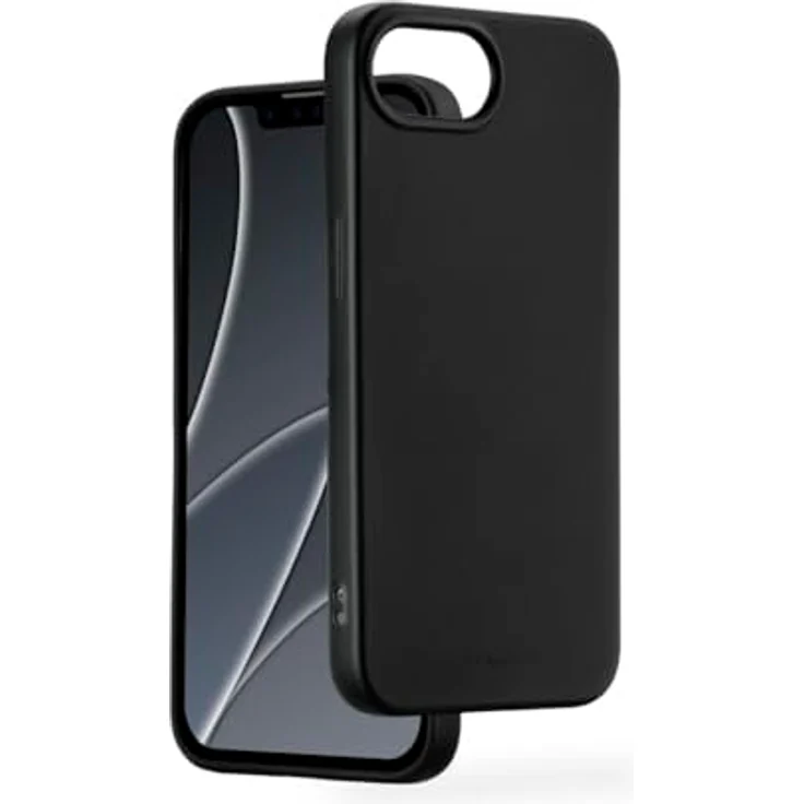 Hama Hülle für iPhone 16e (Handyhülle, stoßfest, Kratzfest, Elegante Schutzhülle für Rückseite, weich, Slim, softe Oberfläche, Wireless Charging kompatibel) schwarz – Bild 1