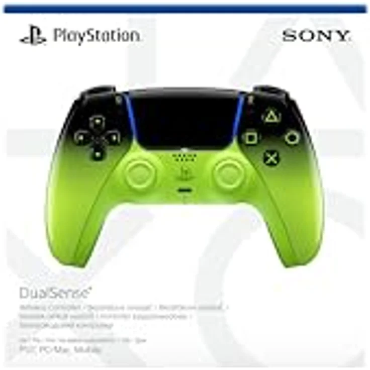 Sony DualSense, Gamepad für PlayStation 5, D-Pad, Mikrofonstummschaltung, verkabelt & kabellos, Bluetooth/USB, Grün/Schwarz – Bild 1