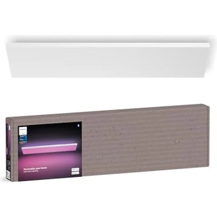 Philips Hue Datura smarte Panelleuchte (rechteckig 30 x 120 cm), weißes & farbiges Licht, Bluetooth kompatibel, Sprachsteuerung mit Alexa, Apple Home & Google Assistant – Bild 1