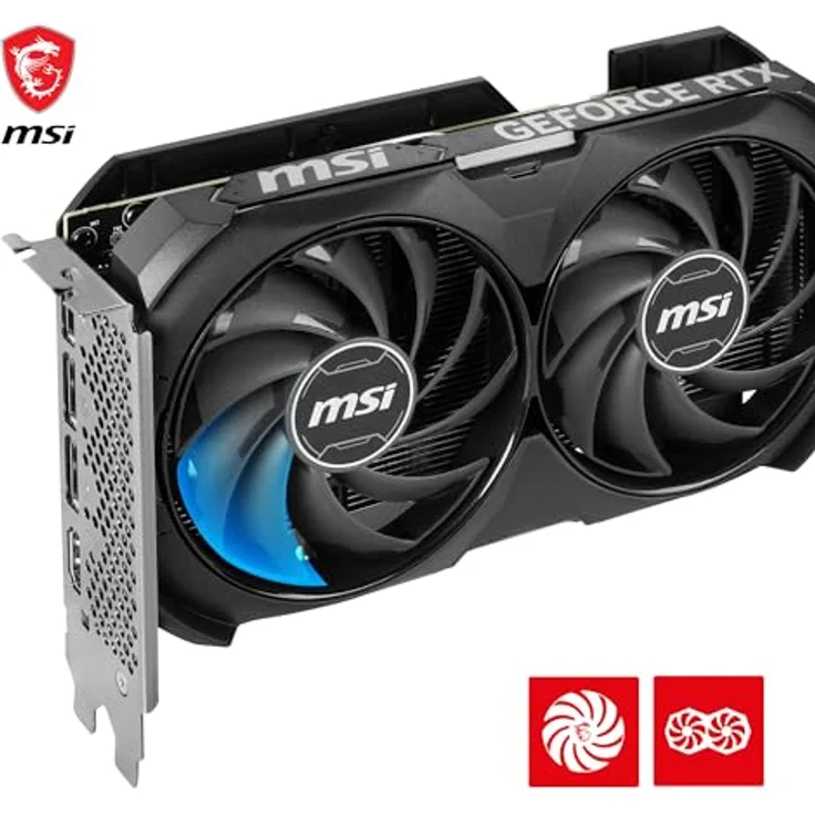 MSI GeForce RTX 4060 Ti Ventus 2X Black 8G OC Grafikkarte -NVIDIA RTX 4060 Ti, 8 GB GDDR6 Speicher, 18Gbps, PCIe 4.0, DLSS3 – Bild 4