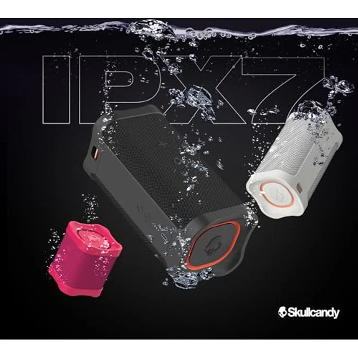 Skullcandy Terrain Mini Wireless Bluetooth-Lautsprecher, wasserdicht (IPX7), 14 Stunden Akkulaufzeit, True-Wireless-Stereo, cremefarben – Bild 3