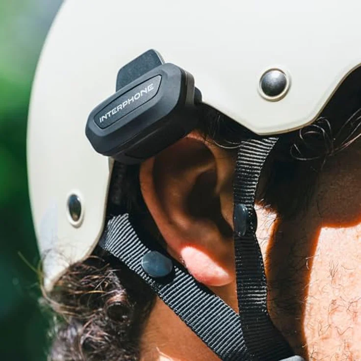 Interphone INTERPHOAERIAL, Bluetooth Kommunikationsanlage für Fahrräder, schwarz, mit Hochleistungsmikrofon und leistungsstarken Lautsprechern – Bild 5