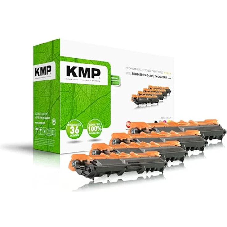 KMP Tonerkartusche für Brother TN242BK, TN246C, TN246M, TN246Y, Multipack, wiederaufbereitet, für HL-3142CW, HL-3152CDW, HL-3172CDW, DCP-9017CDW, DCP-9022CDW – Bild 2