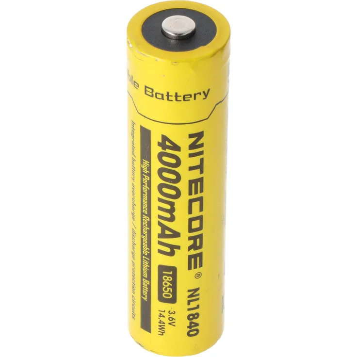 Nitecore NL1840, 18650 Li-Ion Akku mit 4000mAh und Schutzschaltung, IPX6 zertifiziert