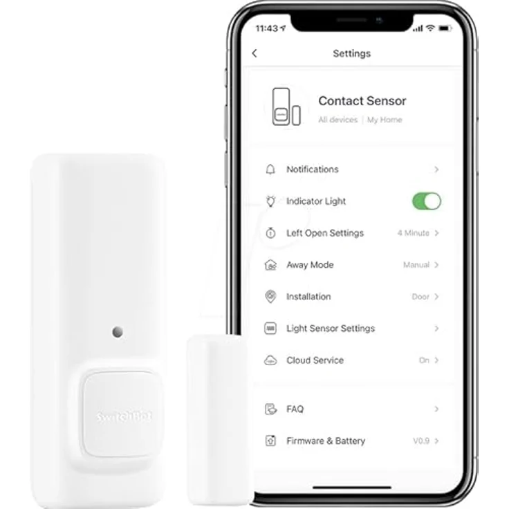 SWITCHBOT Contact Sensor, Smarter Tür- & Fensterkontakt mit Bewegungserfassung bis 5 m, Weiß – Bild 3