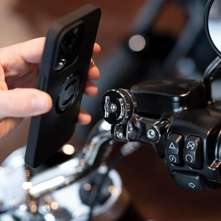 SP Connect Clutch Mount Pro, Motorrad Smartphone Halterung mit schwenkbarem Kopf aus Flugzeug-Aluminium – Bild 7