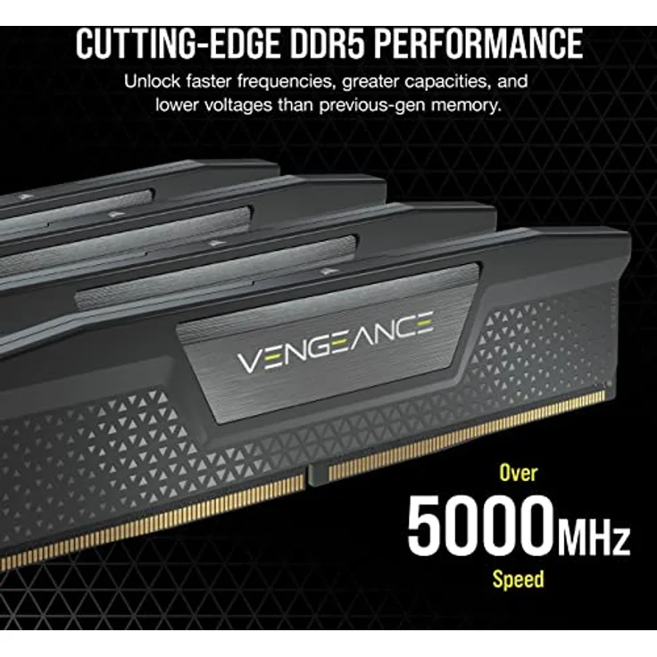 Corsair VENGEANCE DDR5 RAM 48GB (2x24GB) 5600MHz CL40 Intel XMP iCUE Kompatibel Computer Speicher - Schwarz (CMK48GX5M2B5600C40) – Bild 3