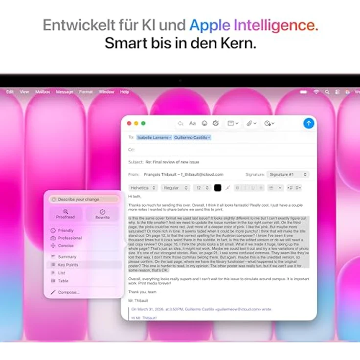 Macbook Neo 13; A18 6-Core CPU  5-Core GPU - 8 GB - 256 GB SSD - Rosa - 2026 – Bild 4