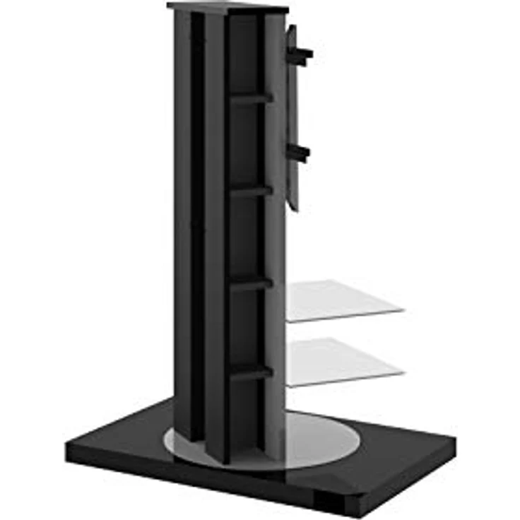 designimpex Design TV Schrank Roma H-777nw, Schwarz Hochglanz, 360° drehbar, TV Möbel für 32-65 Zoll LCD/Plasma bis 40 kg inkl. TV-Halterung – Bild 5