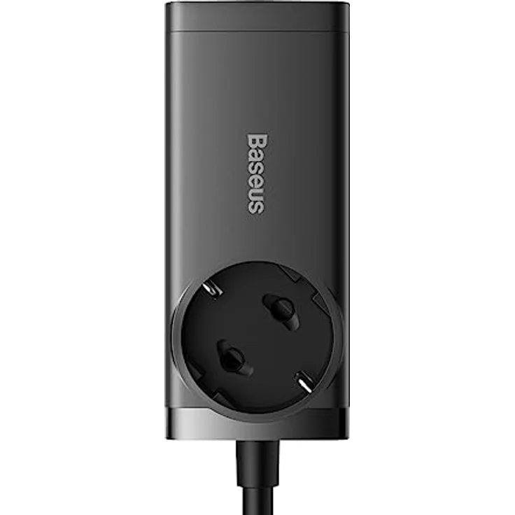 Baseus GaN3 Pro Desktop Powerstrip (65 W), USB Ladegerät mit 2x USB-C, 2x USB-A und 1x AC-Steckdose, Schwarz – Bild 3