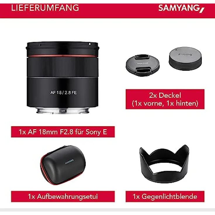 Samyang AF 18 mm F2.8 FE ( Tiny but Super Wide ) ? Autofokus Vollformat und APS-C Festbrennweite Objektiv Sony E E-Mount für Sony Alpha A9 A7 A6600 A6500 A6400 A6300 A6000 A5100 A5000 Nex Kamera – Bild 5