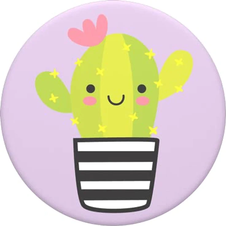 PopSockets PopGrip - Ausziehbarer Sockel und Griff für Smartphones und Tablets mit einem Austauschbarem Top - Cactus Pal – Bild 4