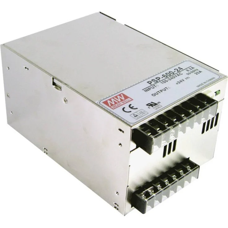MeanWell MEAN WELL PSP-600-13.5, 600 W PC Netzteil mit 44,5 A, aktiver PFC, kompakte Bauweise (170 mm x 120 mm)