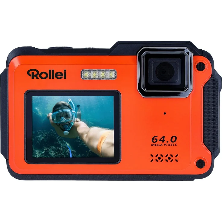Rollei Sportsline 64 Selfie Kompaktkamera (64 MP) in Orange