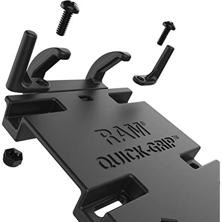 RAM Mounts Quick-Grip, Smartphone Halterung mit federbelastetem Halt und verstellbaren Seitenhalterungen, Schwarz – Bild 6