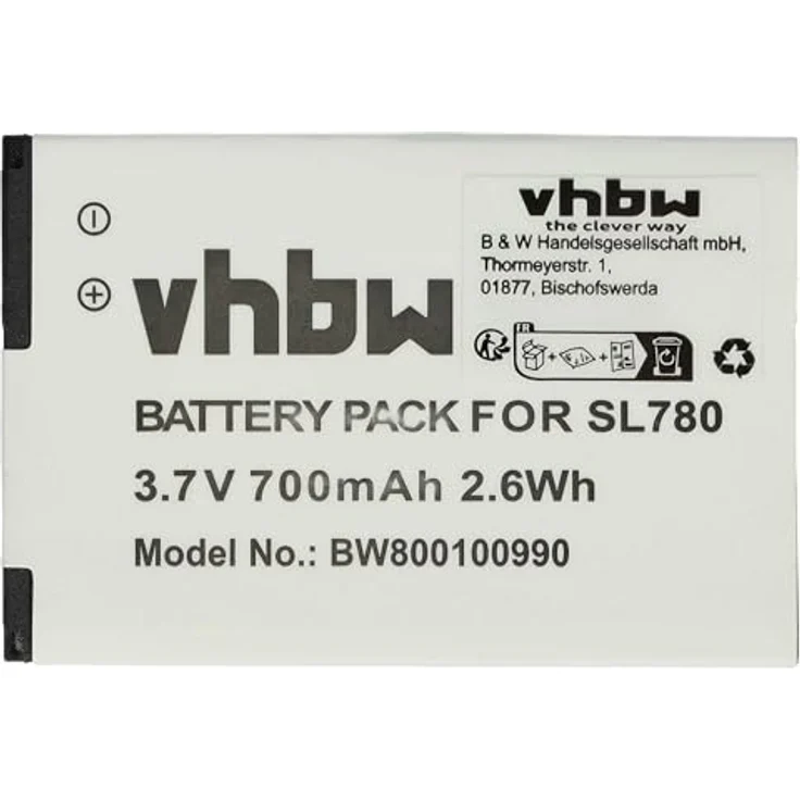 VHBW Li-Ion Akku 700 mAh (3,7 V), geeignet für schnurlos Festnetz Telefon Siemens Gigaset SL400A, SL400H, SL400, SL780, SL785 – Bild 3