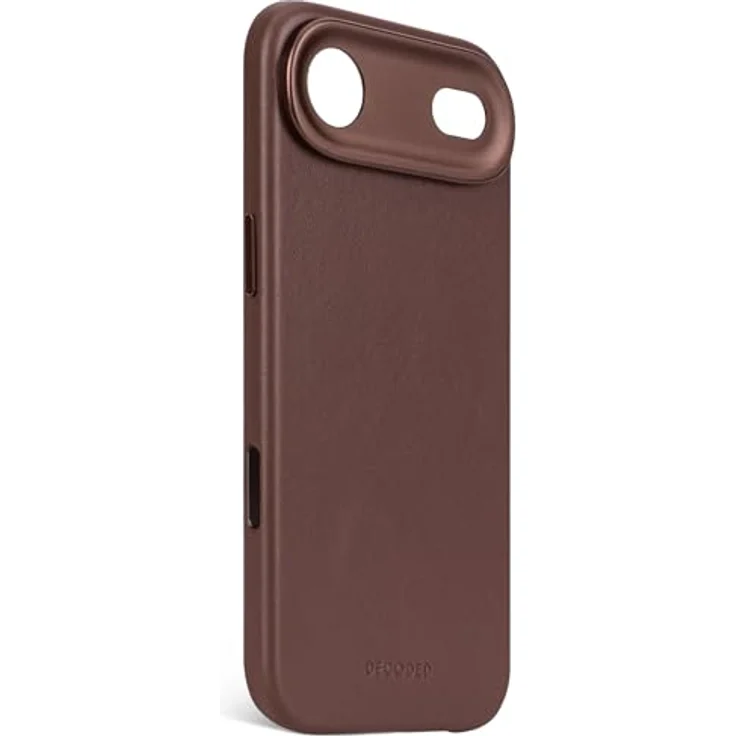 Decoded Lederhülle für iPhone 17 Air, Premium ECCO Leder, MagSafe Kompatibel, vollflächiger Kameraschutz, Metalltasten, stoßfest, kratzfest, Glas Aktionstaste, Braun – Bild 2
