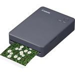 Canon SELPHY QX20 mobiler Fotodrucker - WLAN, Thermosublimationsdruck, 2 Größen Stickerpapier, USB-C Laden, Dunkelgrau