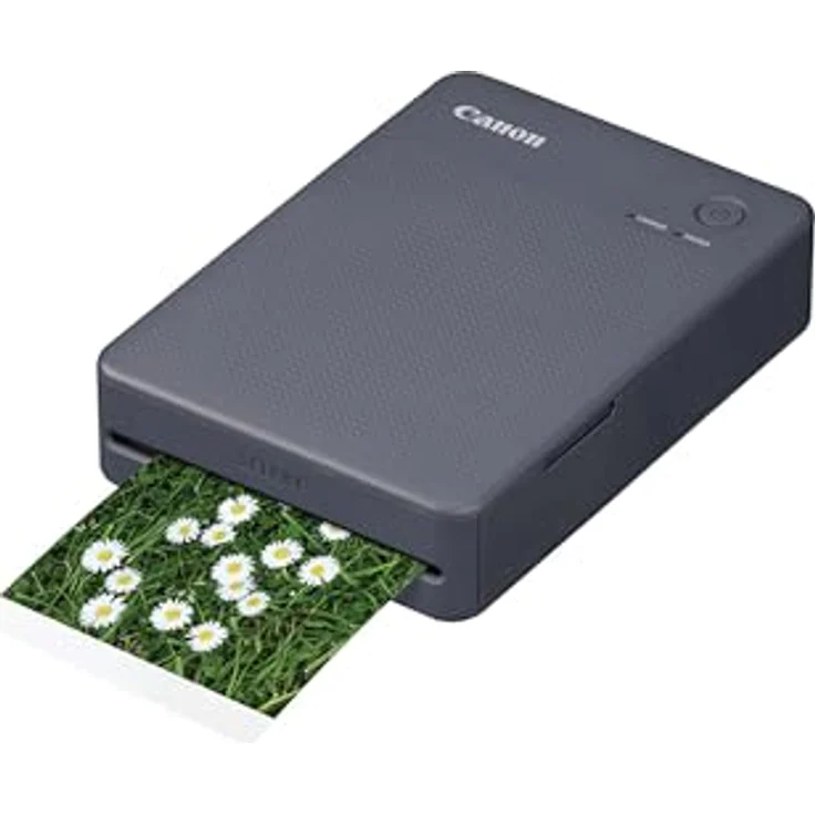 Canon SELPHY QX20 mobiler Fotodrucker - WLAN, Thermosublimationsdruck, 2 Größen Stickerpapier, USB-C Laden, Dunkelgrau – Bild 1