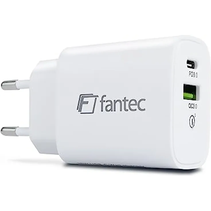 FANTEC 2575 PD3-QC3-AC-20W PD und QC3 Ladegerät 20W mit 2X USB-Ports