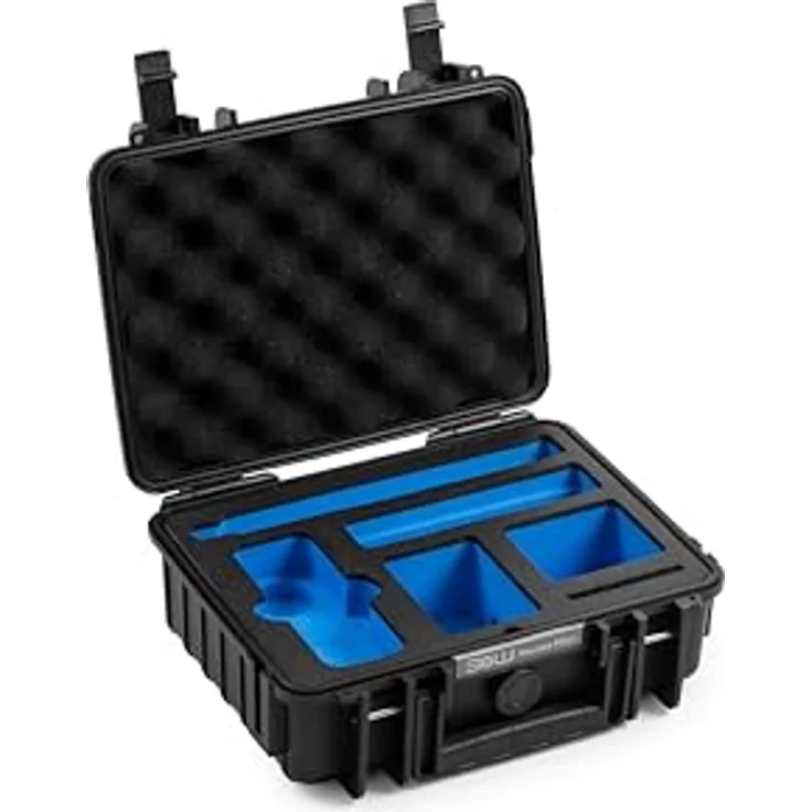 B&W International Transportkoffer Outdoor 1000 (PP.41), wasserdicht (IP67), staubdicht, schlagfest, für Insta360 X5 und X4, Schwarz