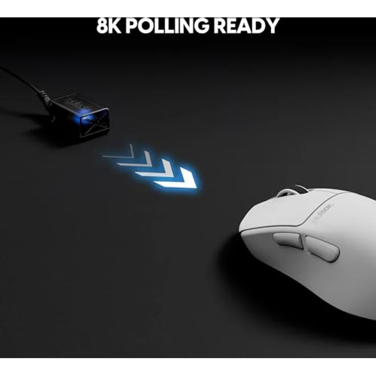 Pulsar X3 CrazyLight Medium Wireless Gaming Maus, 32.000 DPI Sensor, 8K Polling-Rate, Uyuni White – Bild 6