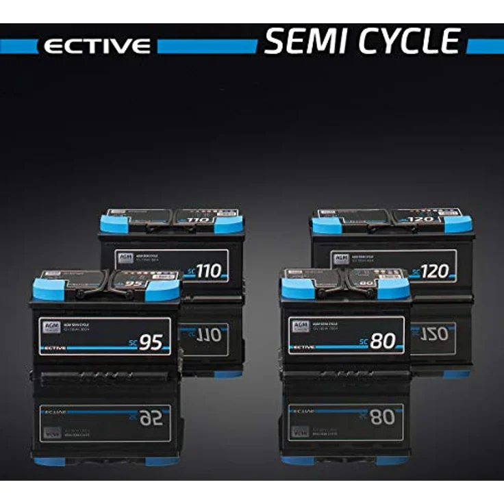 ECTIVE ECTIVE 12V 120Ah AGM Batterie für Wohnmobil - Semi Cycle Batterie, (12 V) – Bild 5