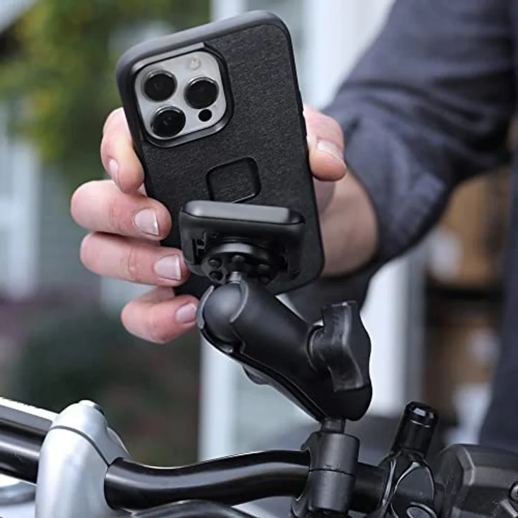 Peak Design Motorcycle Mount, Smartphone Halterung mit ultrastraker magnetisch-mechanischer Befestigung, Schwarz – Bild 7