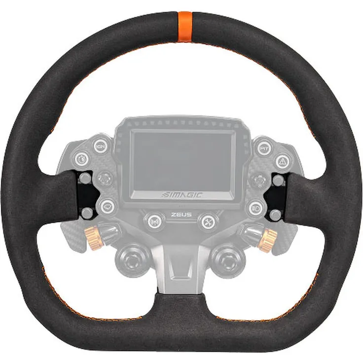 Simagic ZS-320CD, Alcantara Lenkrad mit 320 mm D-Shape Design und abgeflachter Unterseite, kompatibel mit Zeus Sport