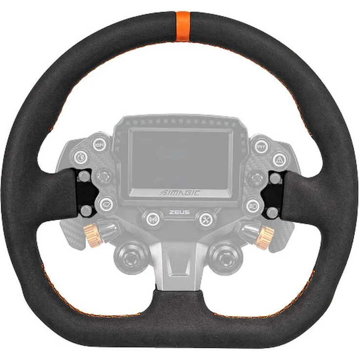 Simagic ZS-320CD, Alcantara Lenkrad mit 320 mm D-Shape Design und abgeflachter Unterseite, kompatibel mit Zeus Sport