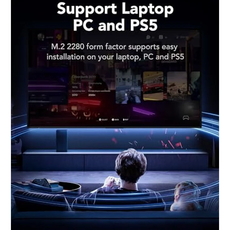 Lexar NQ790 SSD 4TB M.2 2280, PCIe 4.0 Gen4x4, bis zu 7000 MB/s Lesen, 6000 MB/s Schreiben, PS5 PC Gaming-kompatibel – Bild 4