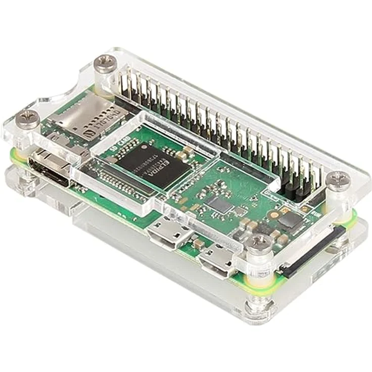 Joy-IT rb-case Makercase RP-Zero SBC-Gehaeuse Passend Fuer (Entwicklungskits): Raspberry Pi Acrylglas klar, rb-case-zero – Bild 1