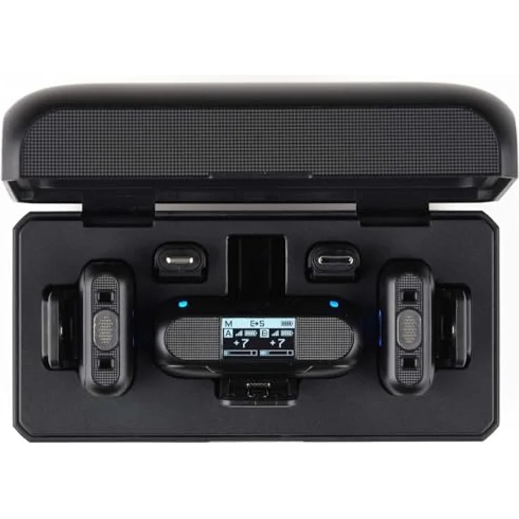 Saramonic Blink 500 B2+ Kabelloses Mikrofonsystem für 2 Personen mit Gerätehalterung, Geräuschunterdrückung und magnetische Montage, Schwarz – Bild 3