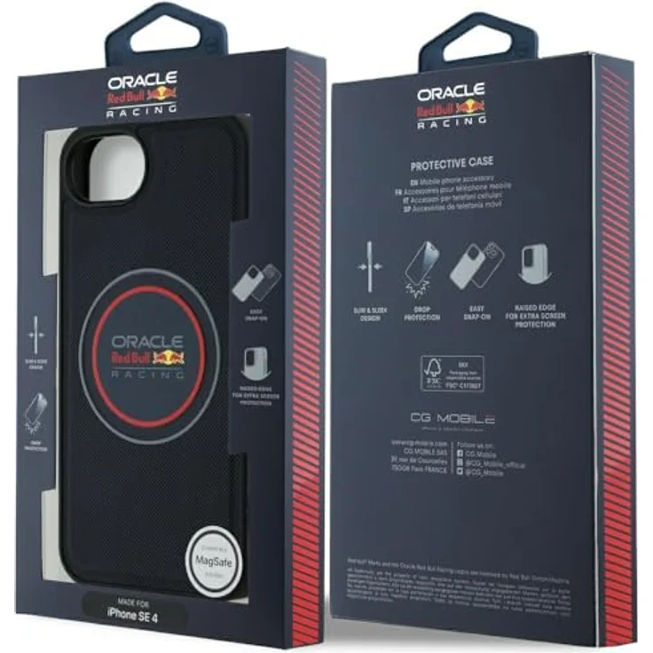 Red Bull Smartphone Hülle Meshed Logo und Red Ring MagSafe, navy blue für iPhone 16e, robuster Schutz aus umweltfreundlichem Kunststoff – Bild 8