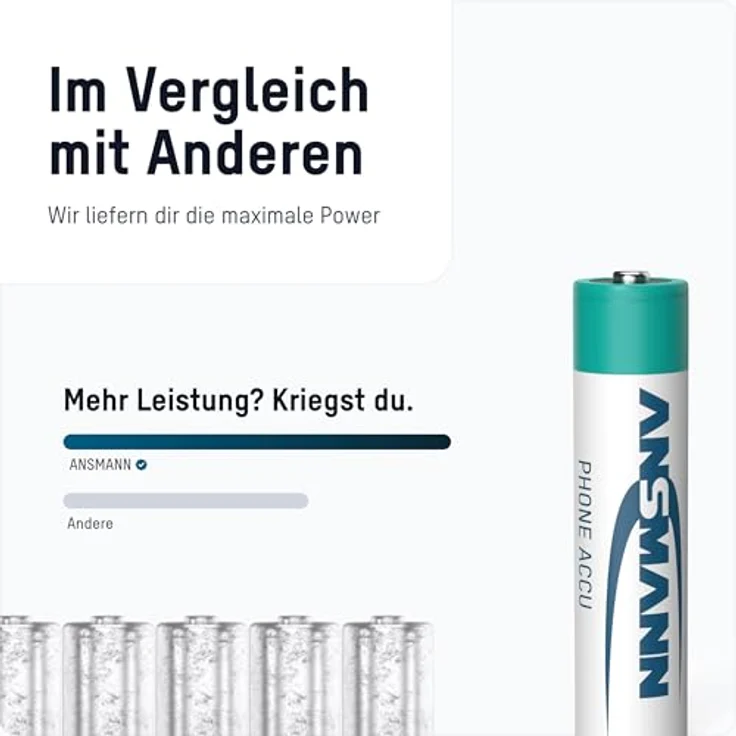 ANSMANN Akku AAA Micro 800 mAh 1,2V NiMH für Schnurlostelefon 4 Stück - Wiederaufladbare Batterien mit geringer Selbstentladung maxE - Akkus ideal für Haustelefon schnurlos - Rechargeable Battery – Bild 6