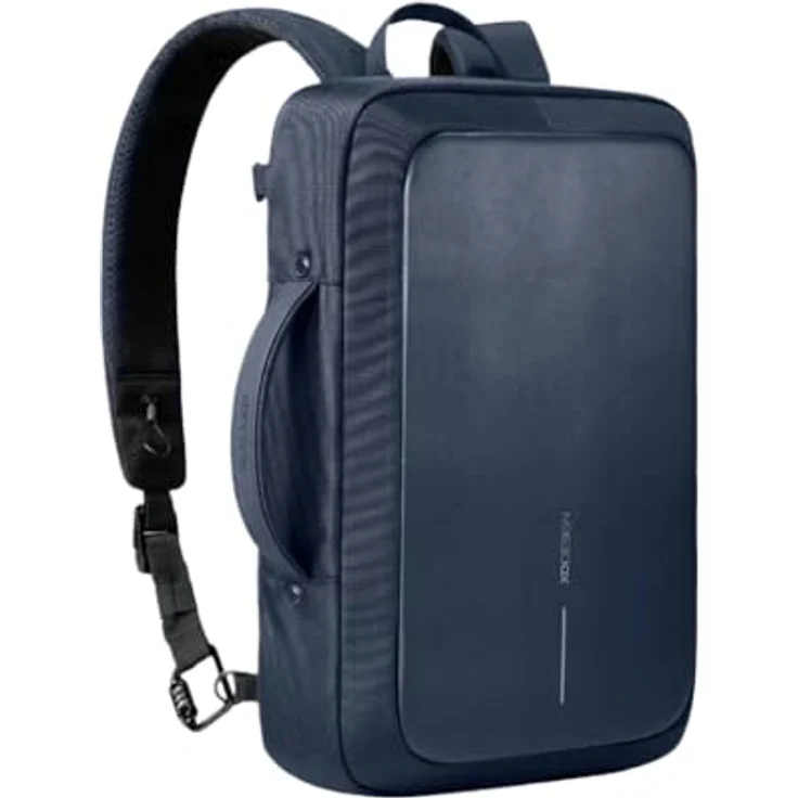 XD Design Bobby Bizz 2.0, Antidiebstahl-Laptop-Rucksack für Laptops bis 16", wasserfest, ergonomisch, blau – Bild 2