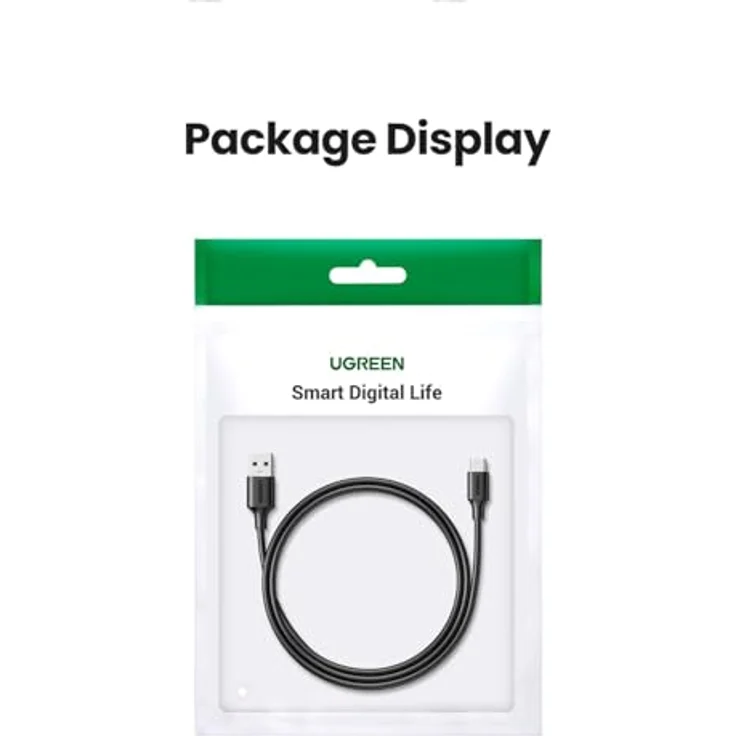 Ugreen 60118 USB-Kabel 2 m, USB 2.0, USB-C zu USB-A, Schwarz, schnelles Laden und Datenübertragung, langlebig – Bild 8