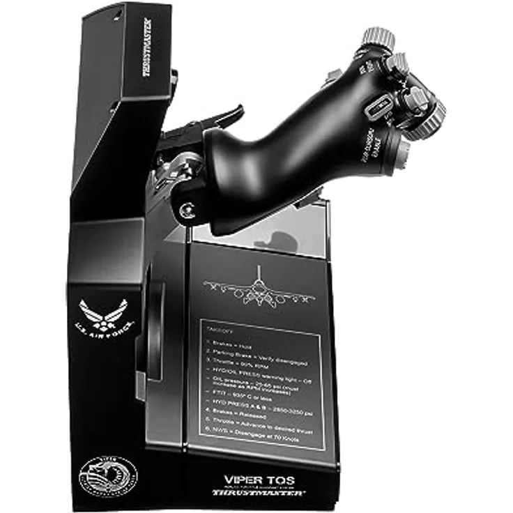 Thrustmaster Viper TQS für PC, Schubhebelquadranten-System aus Metall, Hall-Effekt-Präzision, 21 Aktionstasten, 5 Achsen, Ikonische Chaff/Flare-Funktionen, Lizenziert von der U.S. Air Force
