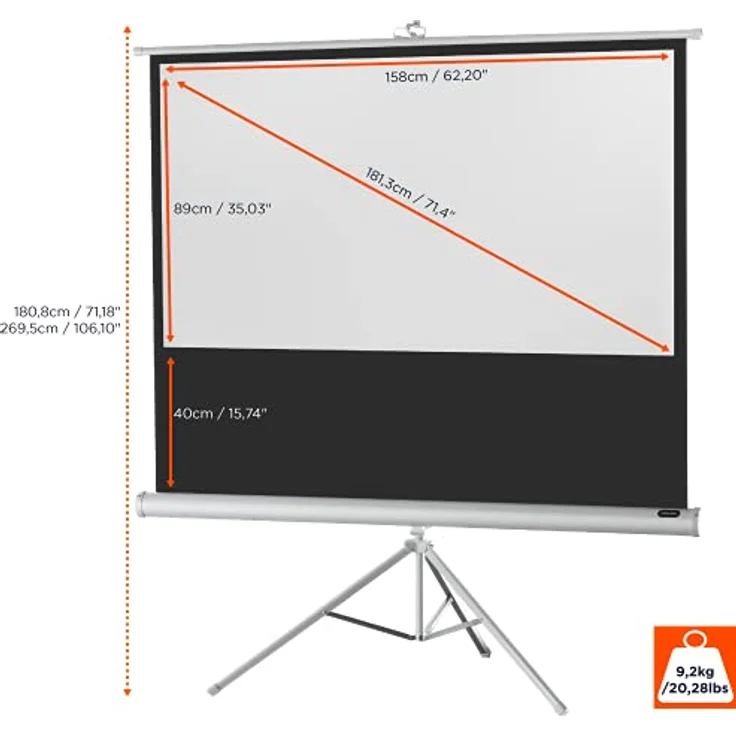 Celexon Stativ Economy 158 x 89 White Edition – Bild 2