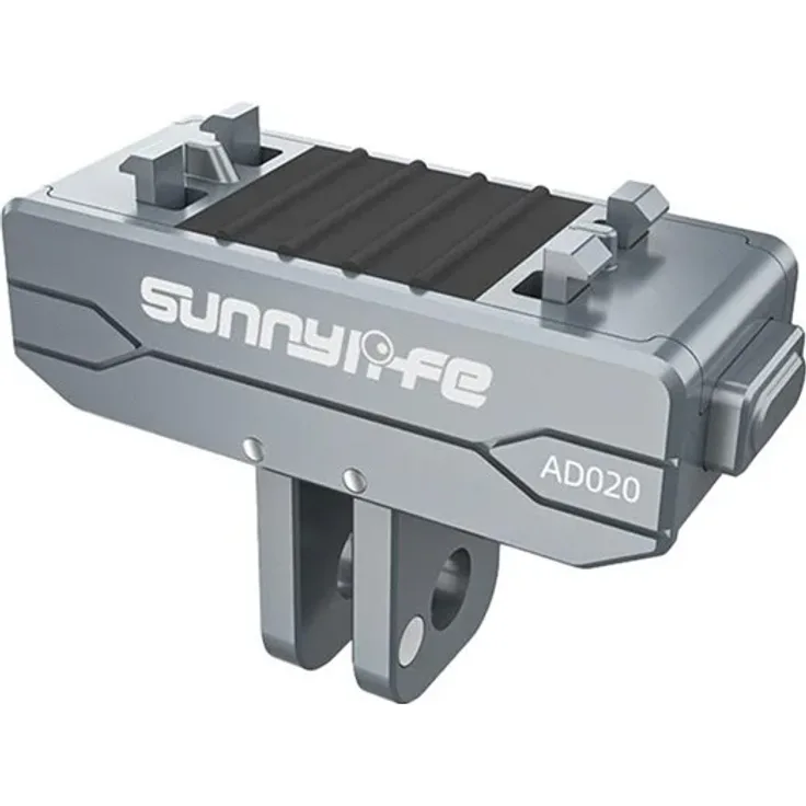 Sunnylife AD020 Magnetischer Aluminiumadapter für Insta360 X5 / Ace / Ace Pro 2 / 1, Quick-Release Montagesystem mit doppelter Verriegelung und integriertem Silikonpad