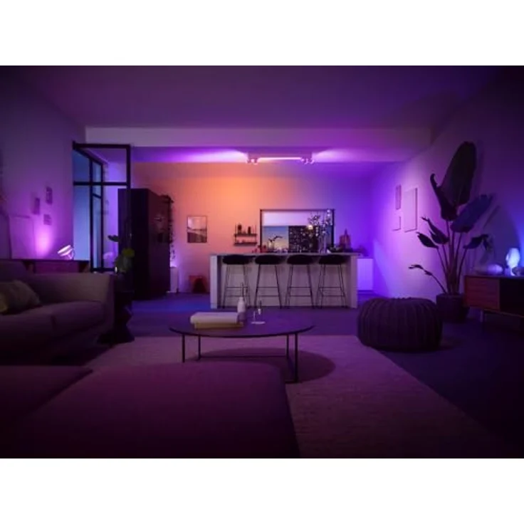 Philips Hue White & Color Ambiance Centris 4-er Spotleuchte, dimmbar, steuerbar via App, kompatibel mit Amazon Alexa, weiß – Bild 2