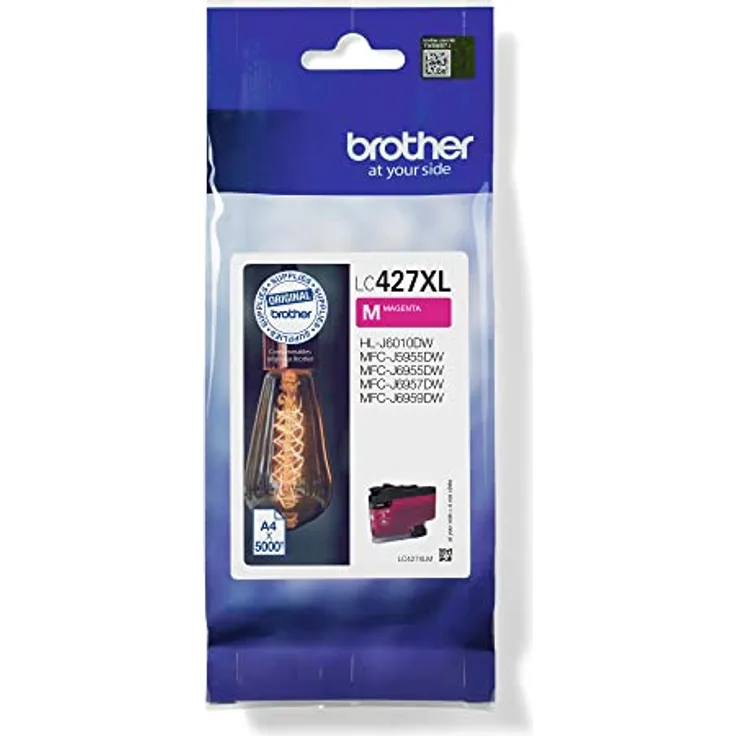 Brother Original Tintenpatrone LC-427XLM Magenta für ca. 5.000 Seiten, für MFC-J5955DW, MFC-J6955DW, MFC-J6957DW, HL-J6010DW XL-Patrone