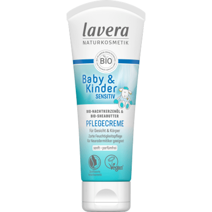 lavera Baby & Kinder Pflegecreme Gesicht & Körper sensitiv, 75 ml