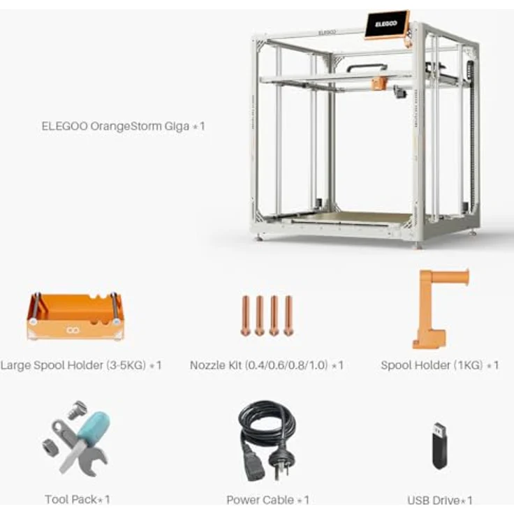 Elegoo OrangeStorm Giga, 3D-Druckblatt für optimale Haftung und einfache Ablösung, orange – Bild 5