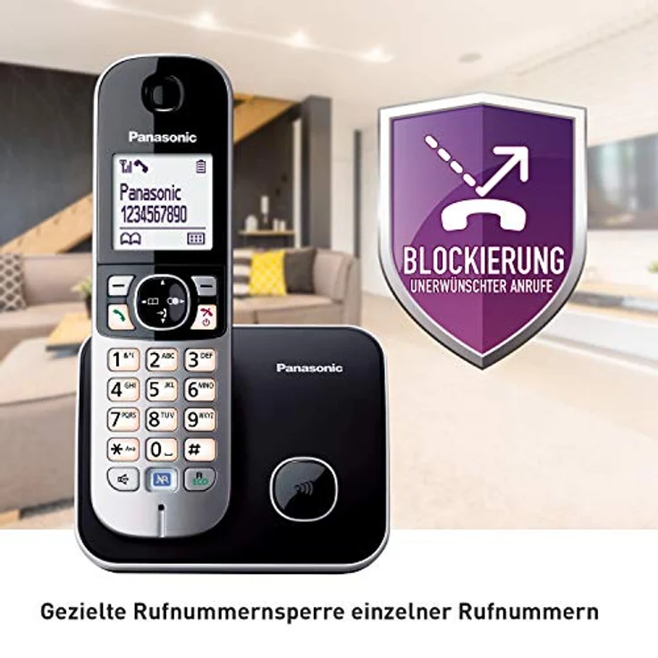 Pa­na­so­nic KX-TG6812 Duo schwarz Analog-Telefon  – Bild 2