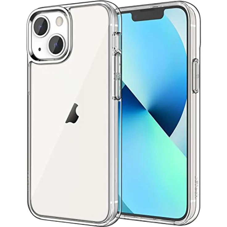 JETech Hülle für iPhone 13, Anti-Vergilbung, durchsichtig und kratzfest, maßgeschneidert mit Stoßdämpfung