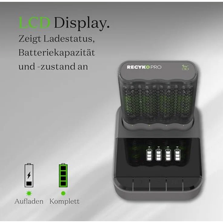 GP RECYKO PRO USB Ladegerät Modell GP P461 inkl. 4X RECYKO PRO AA 2000 mAh Akku & USB Dockingstation, schnelles Ladegerät mit intelligenten Sicherheitsfunktionen, robuste Kassettenhalterung und fortschrittliche Dockingstation – Bild 4