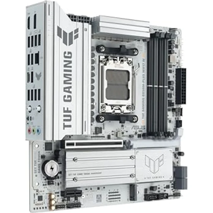 Asus TUF B850M-Plus Gaming WiFi7 W (AM5) (D), Micro-ATX Mainboard mit DDR5, 256 GB RAM Support, 2.5 GbE, Weiß – Bild 2