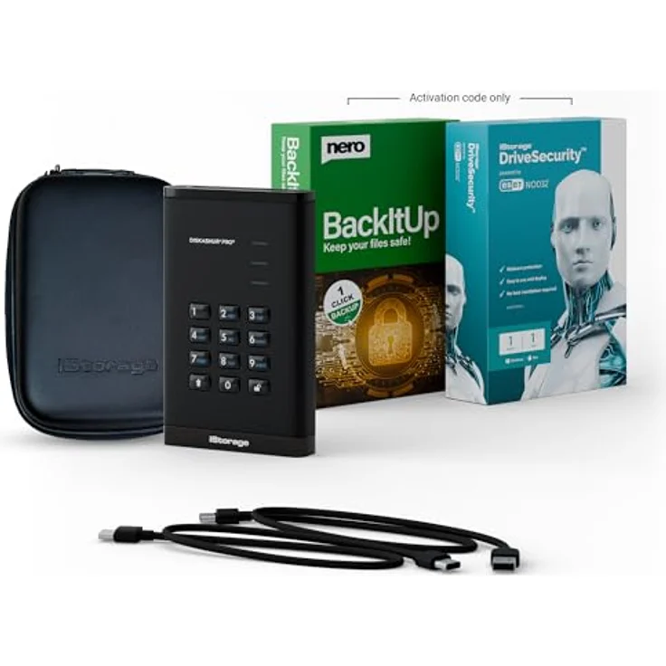 iStorage diskAshur PRO3 SSD 2 TB - FIPS Level 3 zertifiziert - passwortgeschützt - staub-/wasserdicht - Hardware-Verschlüsselung – Bild 5
