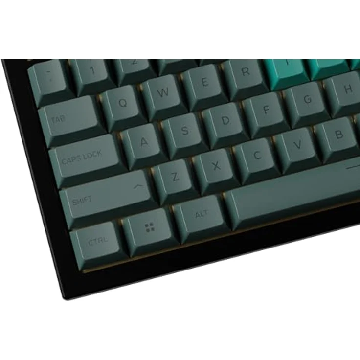 Glorious GPBT Keycaps 115 Tastenkappen-Set deutsches Layout QWERTZ Rain Forest Türkis Grün – Bild 3